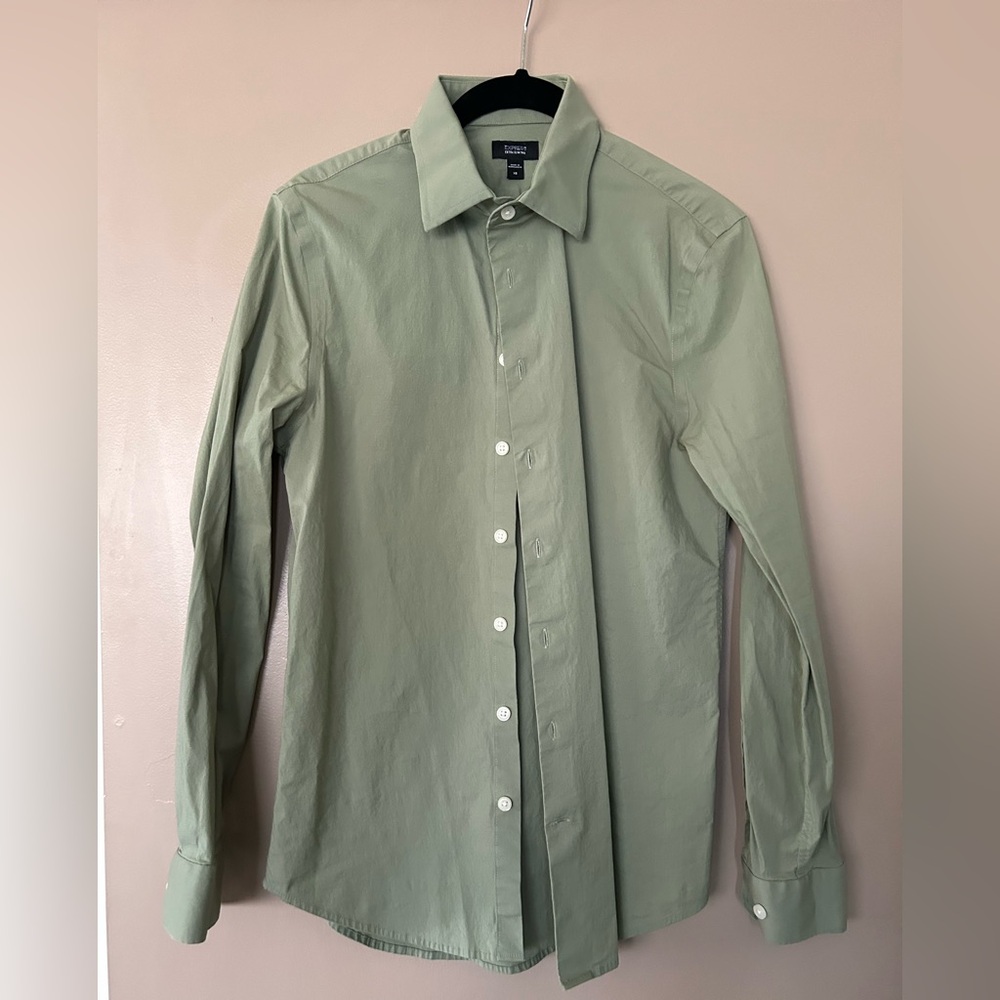 Express Sage Green Dress Shirt
